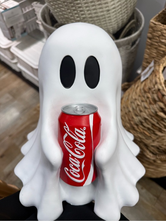 Other - White Ghost Drink Holder with Red Coca-Cola Can